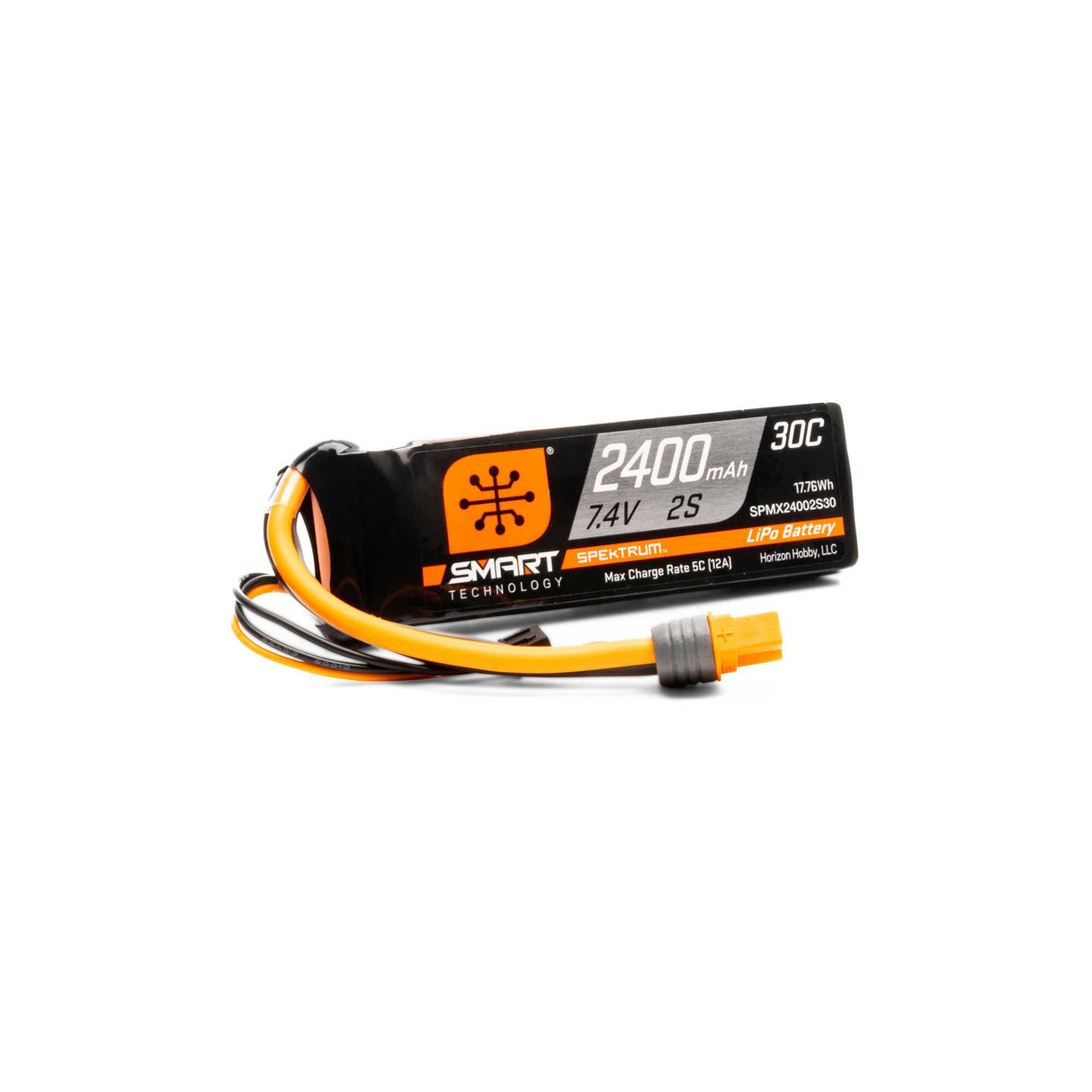 7.4V 2400mAh 2S Smart 30C LiPo Battery: IC3 Connector