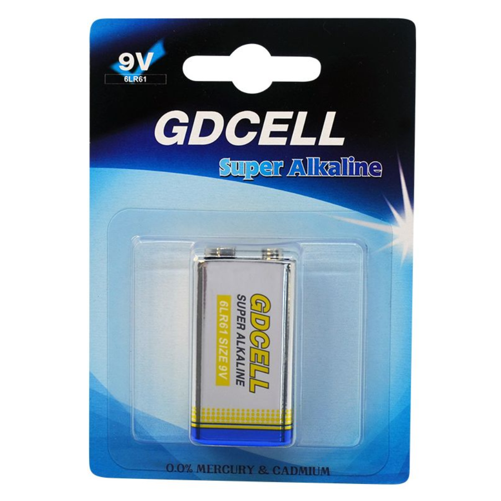 Overlander GDCell 9V Alkaline Battery 6LR61 PP3