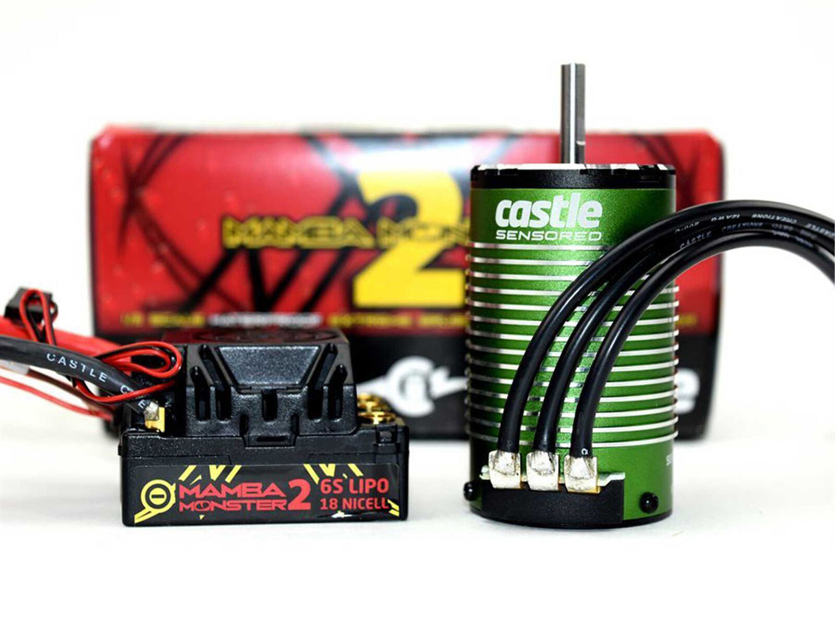 CASTLE MONSTER 2 1:8TH 25V ESC WATERPROOF W/ 2650KV V2 MOTOR SENSOR