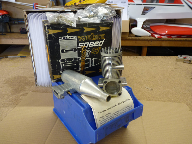 Webra Speed 61RC Pylon Aircraft Engine with Silencer - Boxed - SECOND HAND - never used
