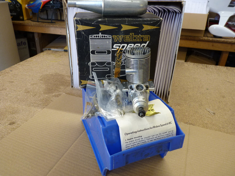 Webra Speed 61RC Pylon Aircraft Engine with Silencer - Boxed - SECOND HAND - never used