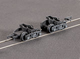 PR. GWR Plate Wagon Bogies (Spoked Wheels)(Was Ratio 126)