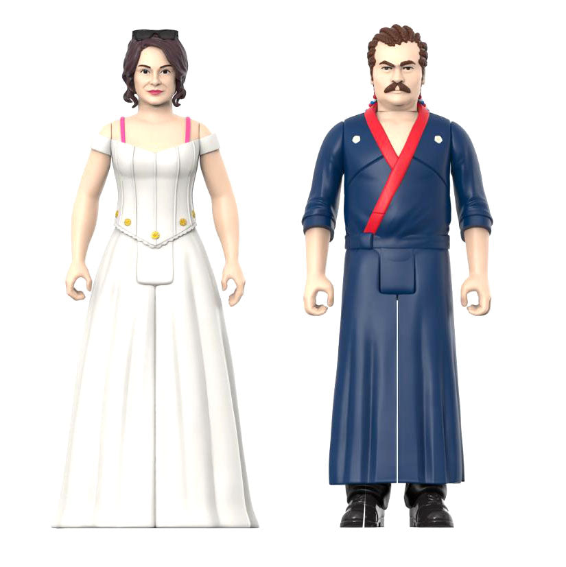 Super7 Licensed Collectables - Parks and Recreation W2 - Ron and Tammy Wedding Night ReAction Figure Twin Pack