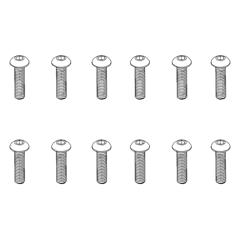 PD RACING B head hex screw HM3*18   12pcs