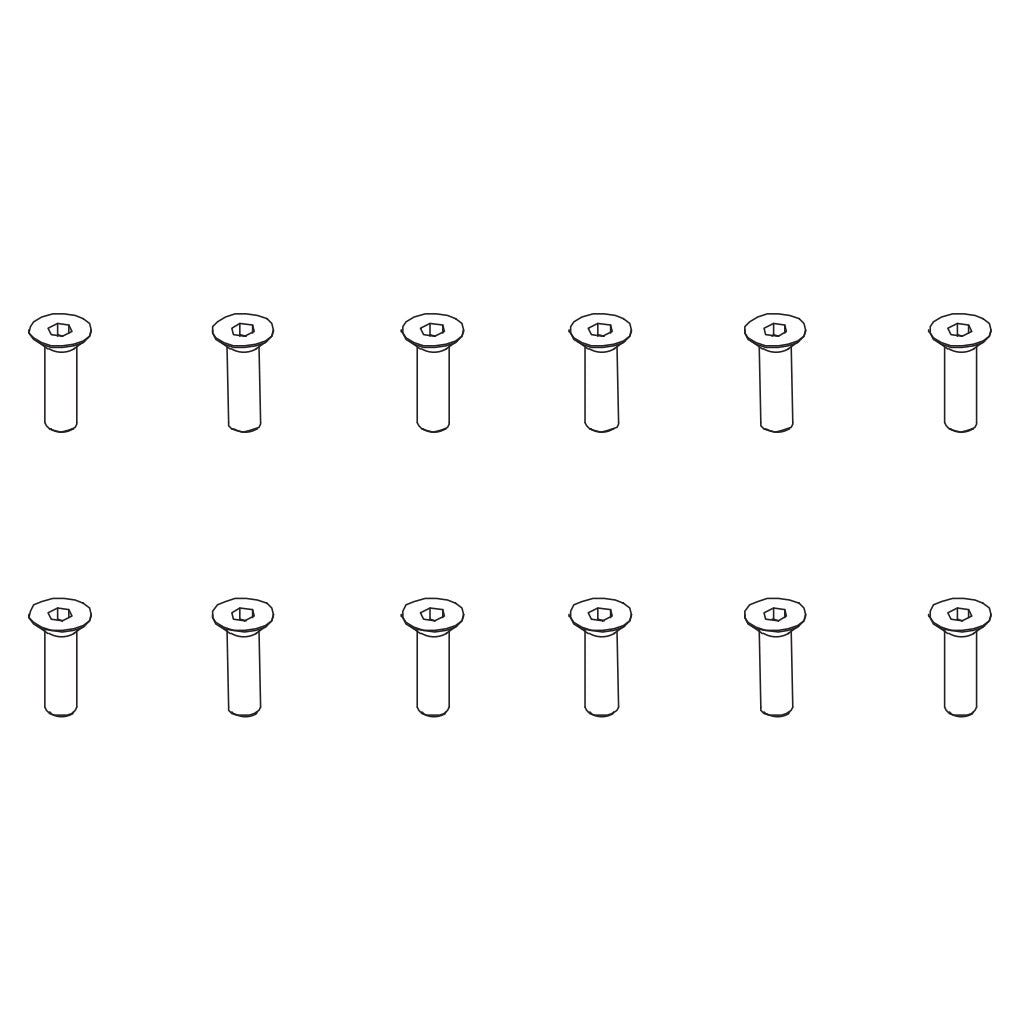 PD RACING Flat Head Hex ScrewHM4*12 12PCS