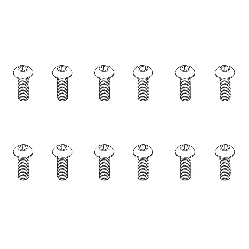 PD RACING B head hex screw HM3*12   12pcs