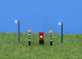 Bus stops  belishas & post box