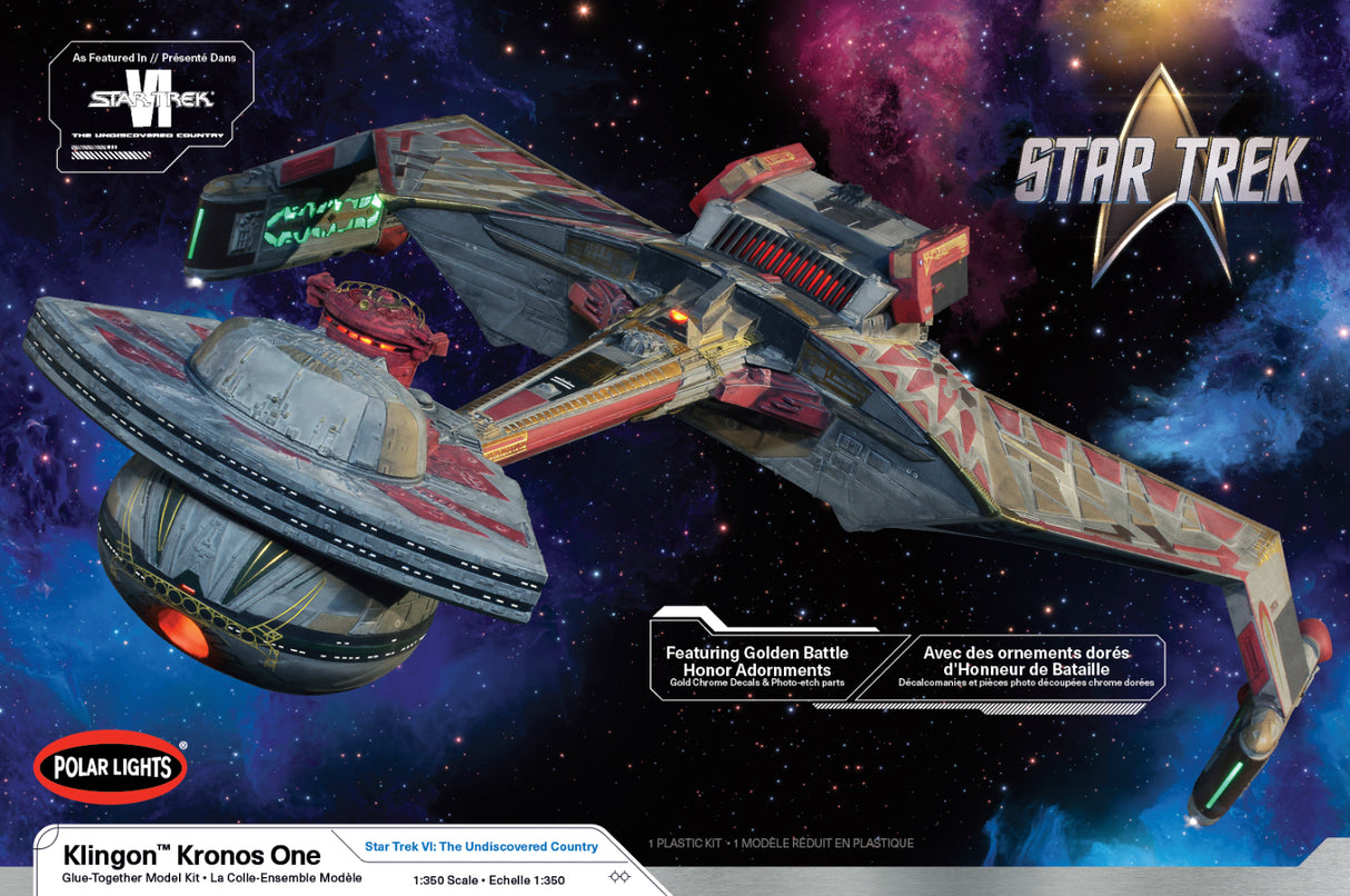 Polar Lights Model Kits - 1:350 Star Trek 6: The Undiscovered Country Klingon Kronos One Kit