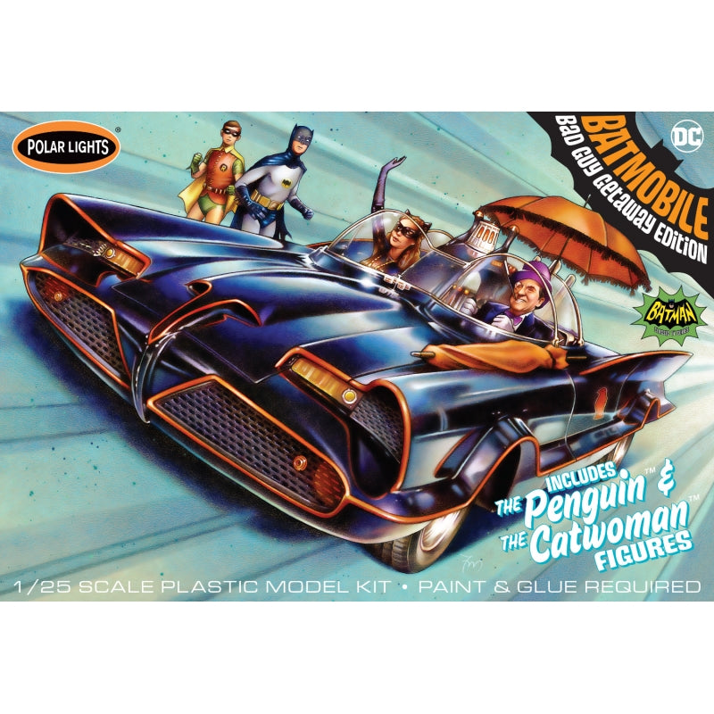 Polarlights 1/25 1966 Batmobile with Catwoman & Penguin Figures POL998