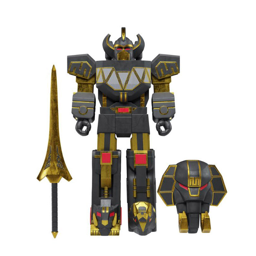 Super7 Licensed Collectables - Power Rangers W1 - Megazord Black and Gold ReAction Figure