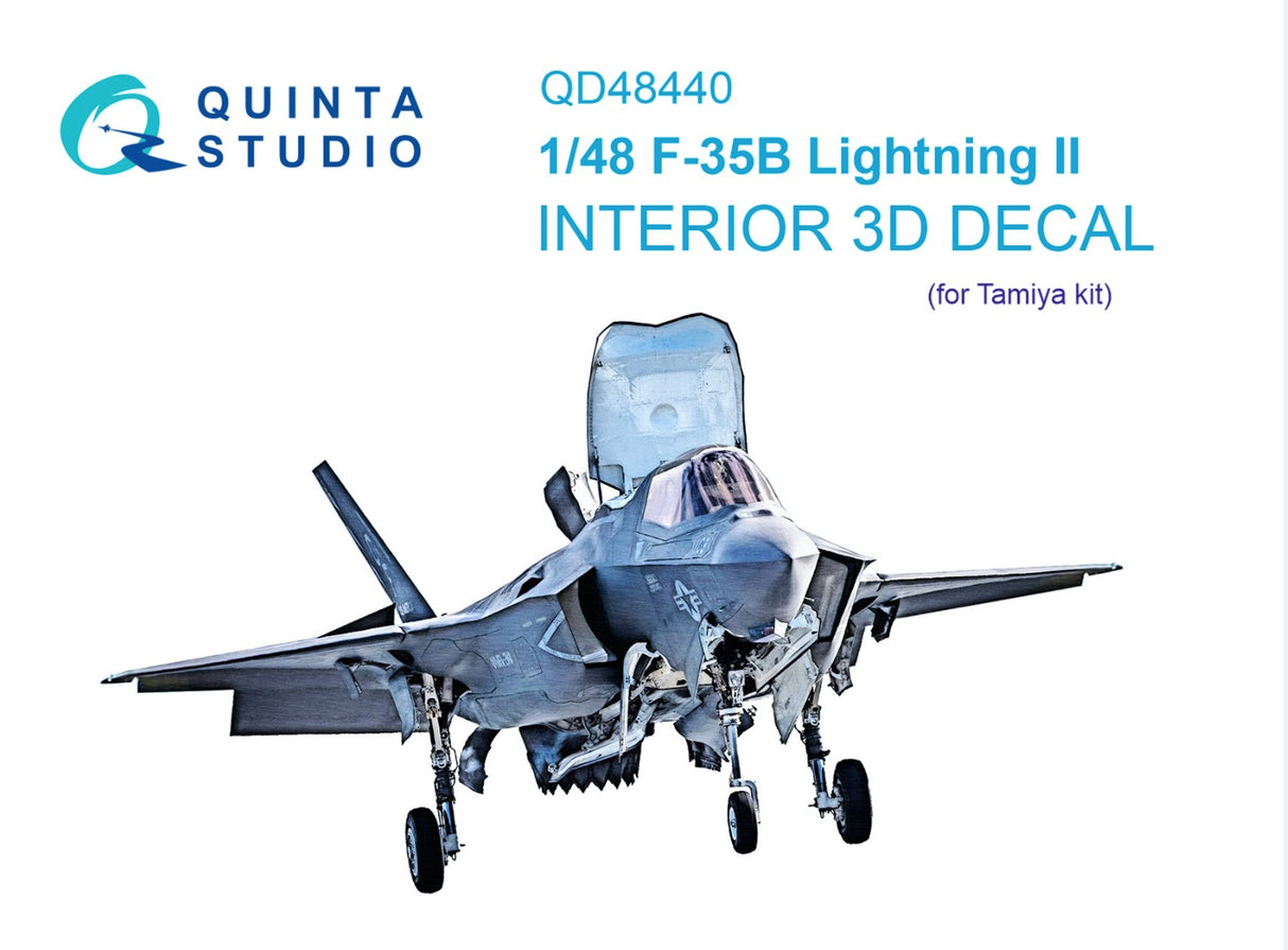Quinta Studio 1/48  F-35B Lightning II (Tamiya) Interior QD Decal set QD48440