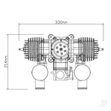 Stinger 185cc Petrol 2-Stroke Twin Cylinder Engine