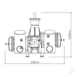 Stinger 185cc Petrol 2-Stroke Twin Cylinder Engine