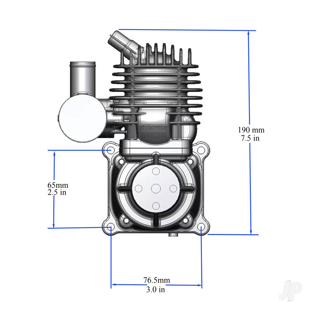63cc Engine Model Stinger 63cc Petrol 2-Stroke Single Cylinder Side Exhaust Engine ...