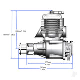 Stinger 63cc Petrol 2-Stroke Single Cylinder Side Exhaust Engine