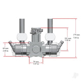 Stinger 70cc Petrol 2-Stroke Twin Cylinder Engine with Electric Start