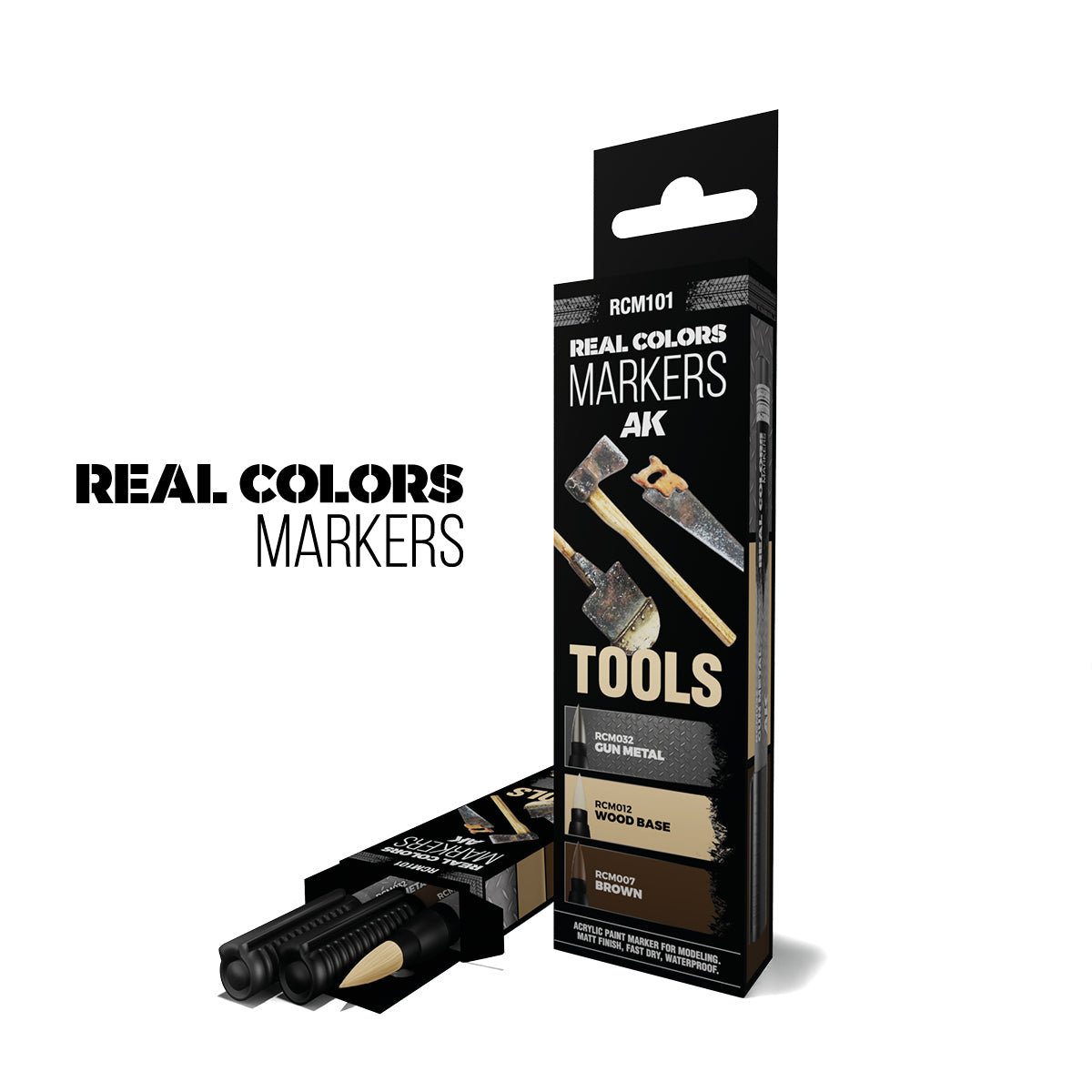 AK Interactive Tools - SET 3 REAL COLOURS MARKERS RCM101