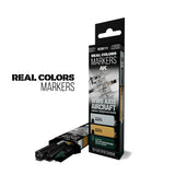 AK Interactive WWII AXIS AIRCRAFT SQUIGGLE CAMOUFLAGE COLOURS - SET 3 REAL COLOUR MARKERS RC1111