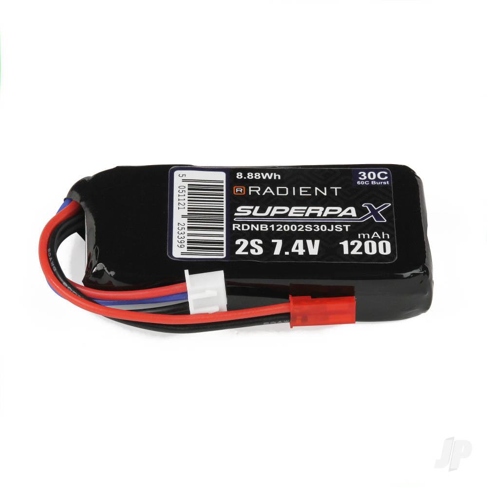 LiPo 2S 1200mAh 7.4V 30C JST