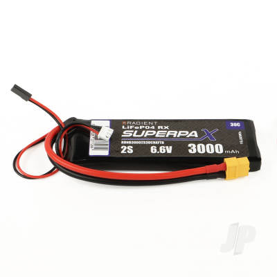 Radient LiFe 2S 6.6V 3000mAh 30C XT60 Futaba / Hitec (Rx)