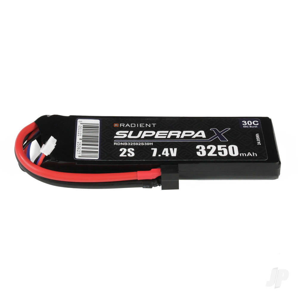 LiPo 2S 3250mAh 7.4V 30C Deans (HCT)