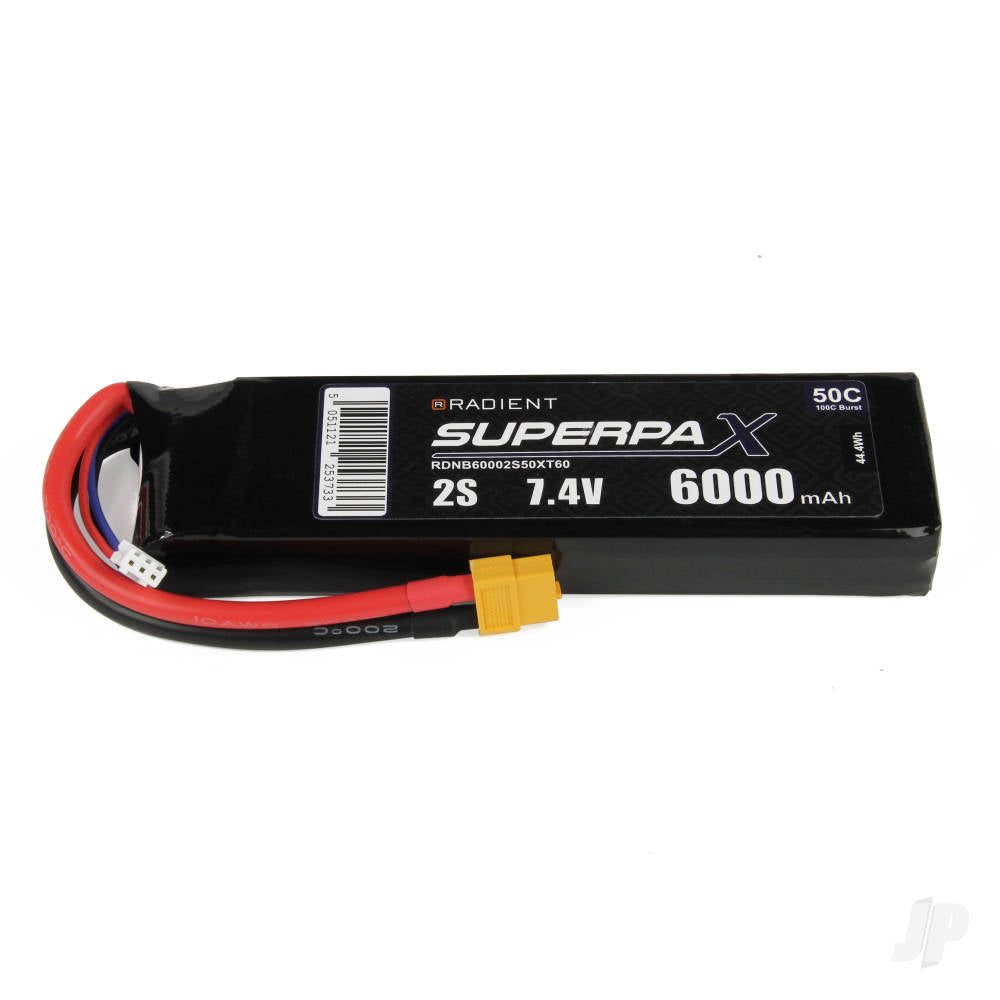 LiPo 2S 6000mAh 7.4V 50C XT60