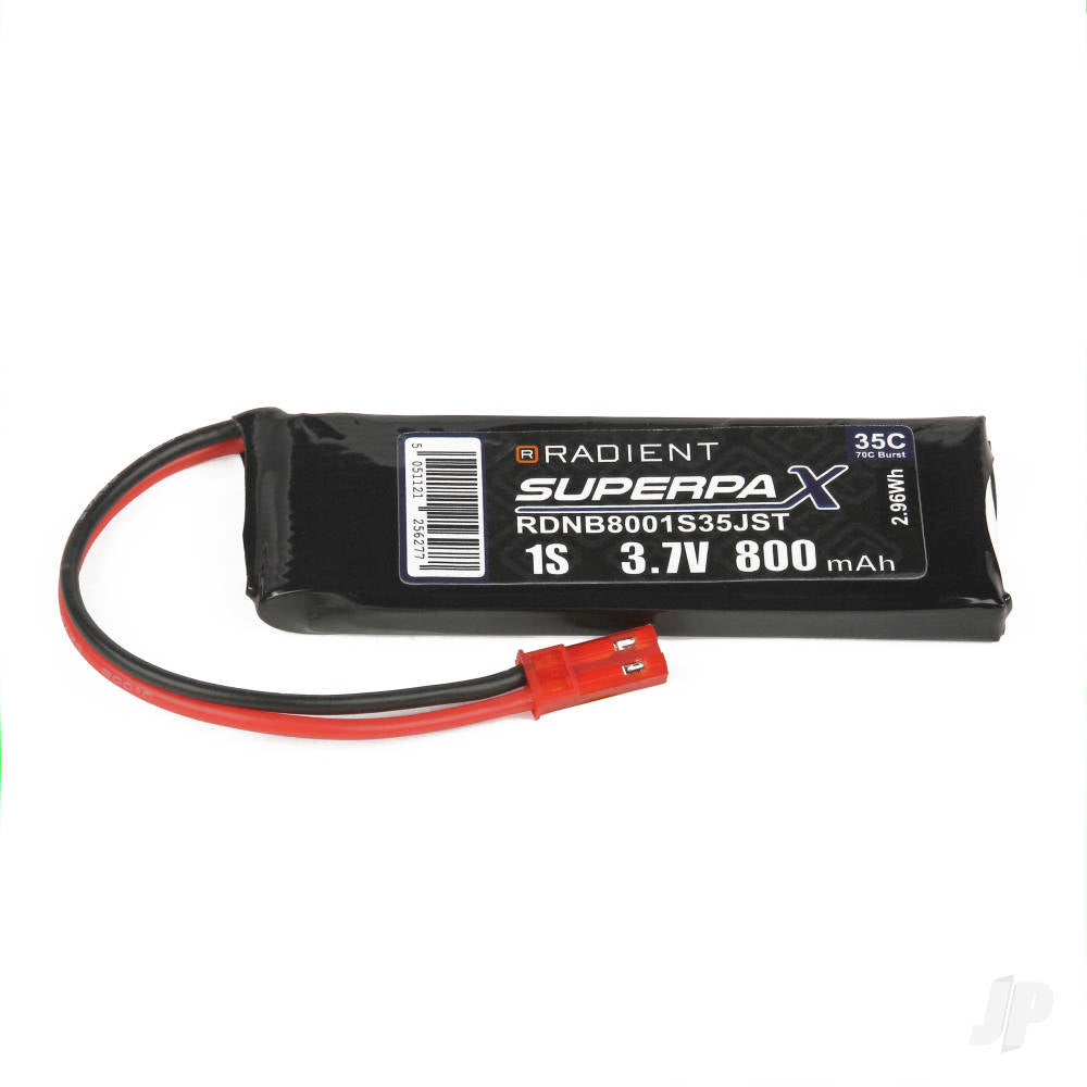 LiPo 1S 800mAh 3.7V 35C JST