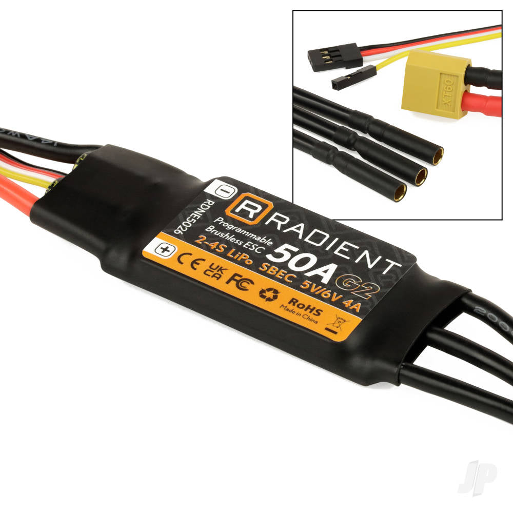 50A G2 ESC / SBEC (2-4 Cells)