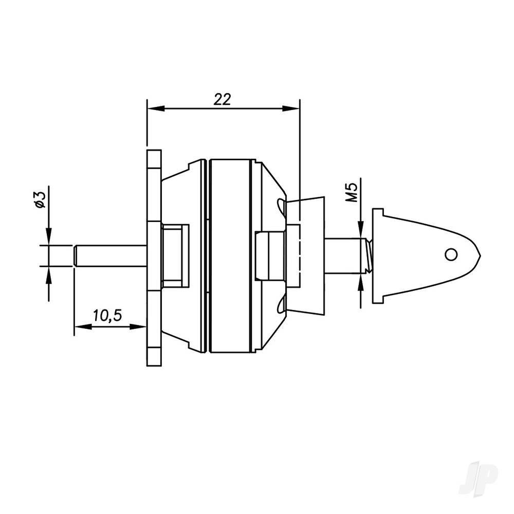 Brushless Motor 2822 1600KV (2-3S)