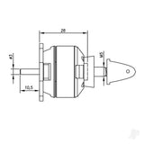 Brushless Motor 2826 2200KV (2-3S)