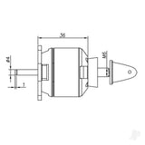 Brushless Motor 3536 1050KV (2-4S)