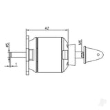 Brushless Motor 3542 1000KV (2-4S)