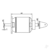 Brushless Motor 3548 790KV (2-4S)