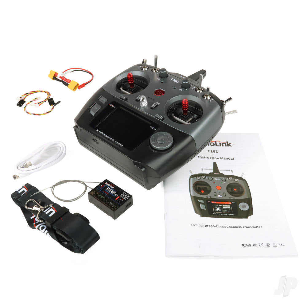 RadioLink T16D 2.4GHz 16-Channel Transmitter with R16F Receiver