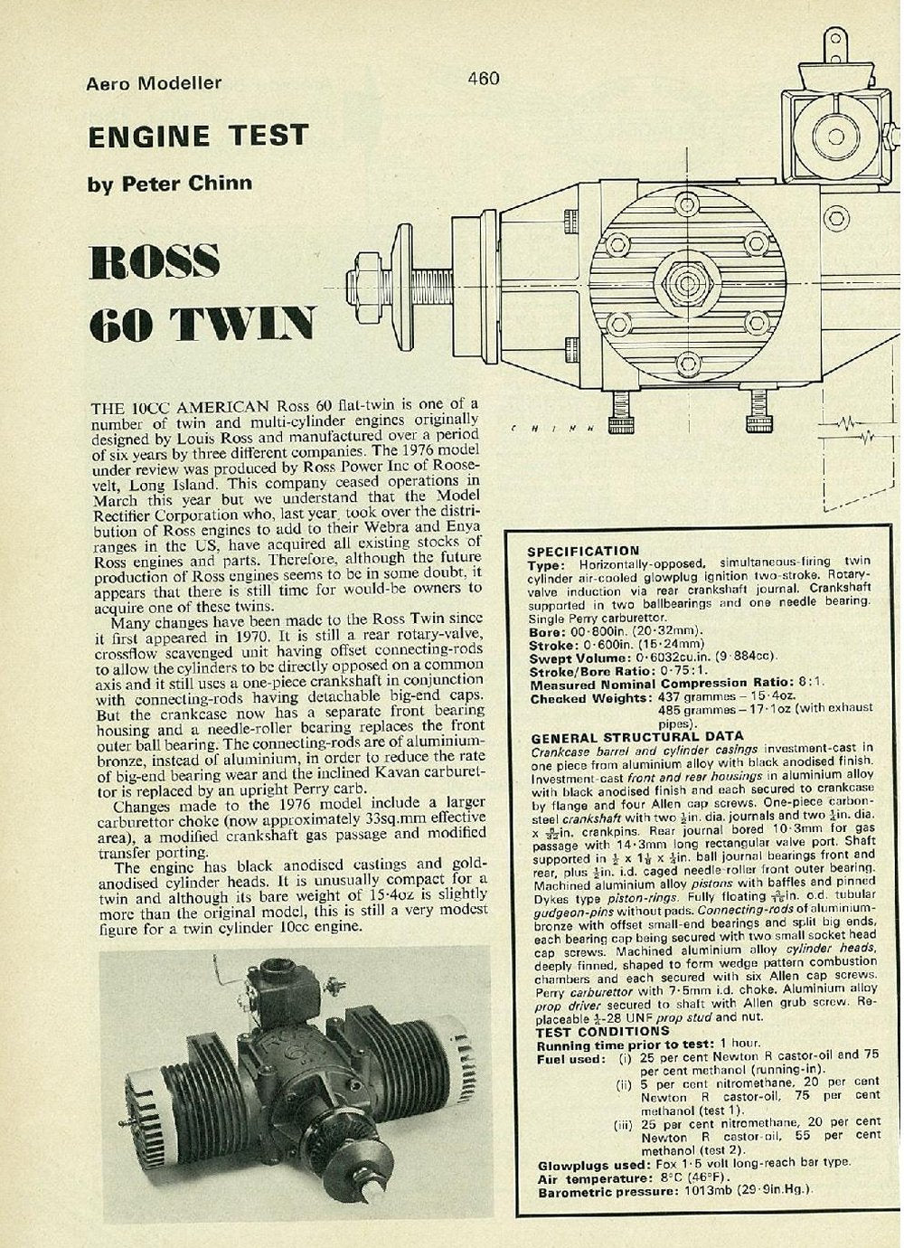Ross 60 10cc Glow Engine - Second Hand (Box 155)