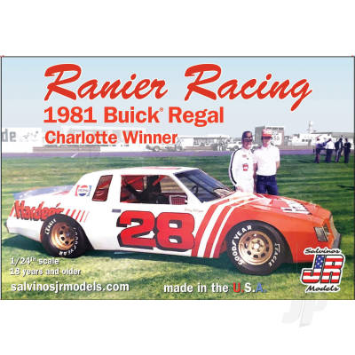 Salvinos JR Models 1:24 Rainer Racing 1981 Buick Charlotte Winner Driven by Bobby Allisonit kit