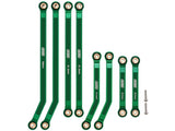 Injora 8PCS Aluminum High Clearance 4 Links Set for Axial SCX24 Deadbolt Betty (Green) (Box 10)