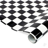 Seagull Aerokote Black & White Chequered 3x3cm 2m roll (64cm width)