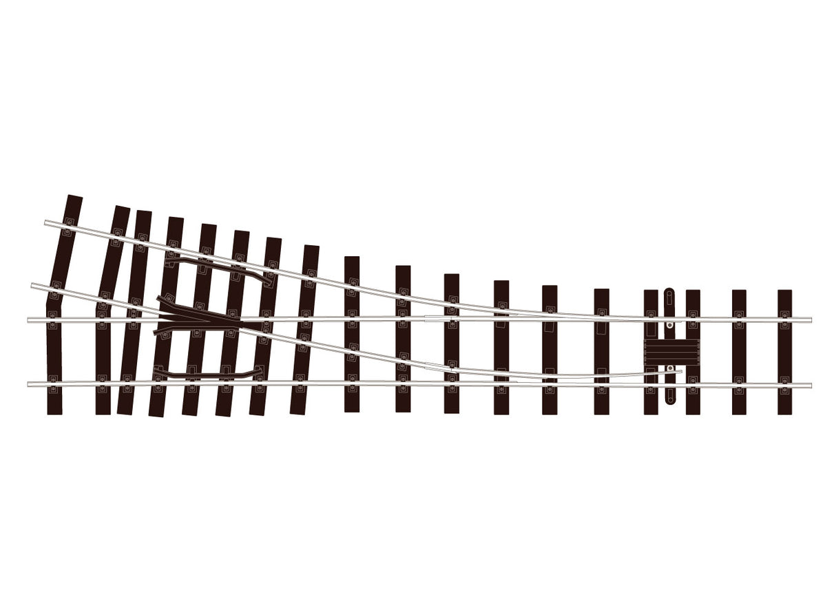 1219mm (4ft) radius R/H turnout