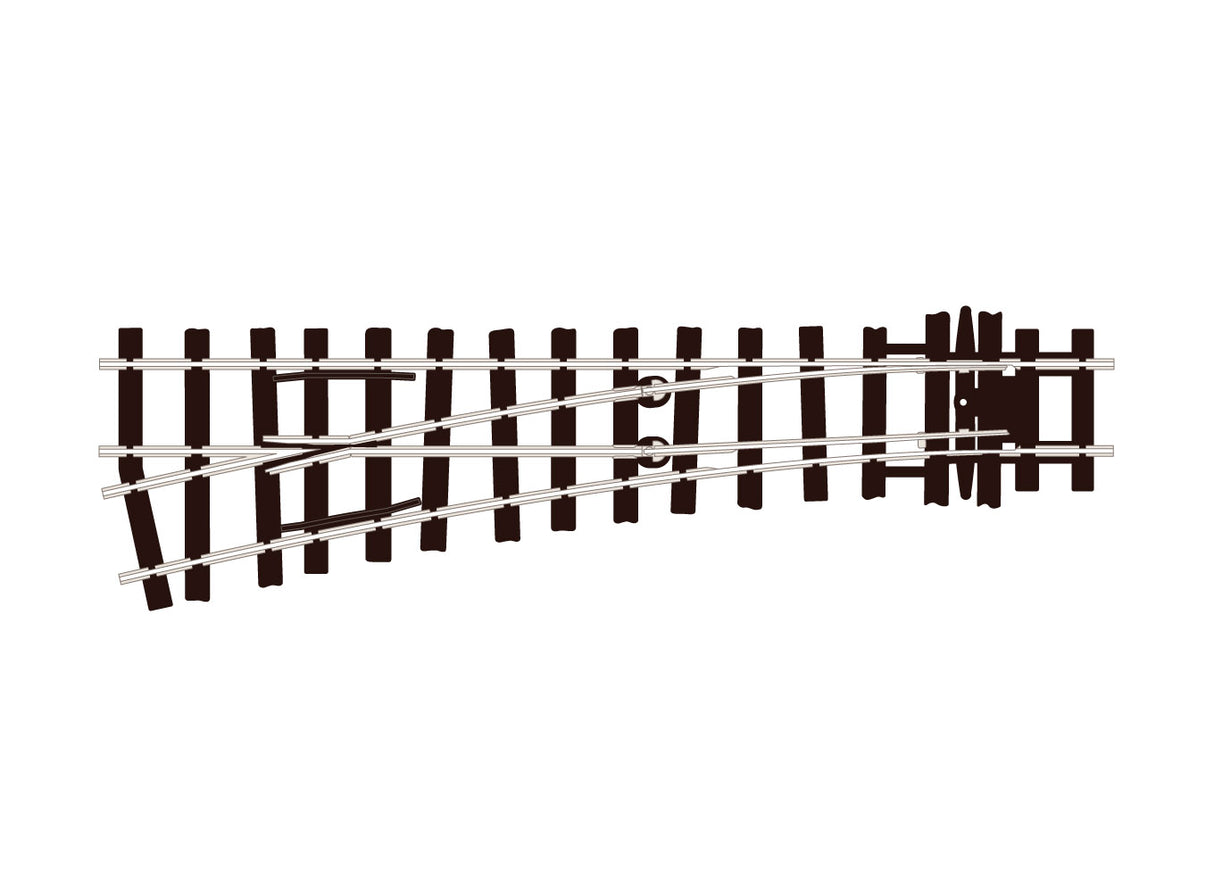 Medium radius L/H turnout
