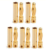 Gold Bullet Connectors 4mm 5 pairs