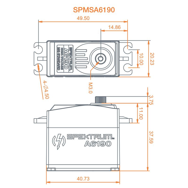 Spektrum A6190 Standard Metal Gear HV Aircraft Servo