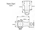 New in Box 2-stroke Super Tigre G75 Ring with Silencer SUPG0205