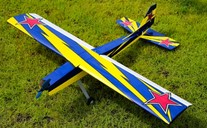 OMPHOBBY Challenger 49inch Balsa Model - IC version - Blue/White/Yellow