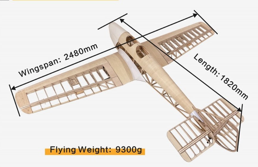 Value Planes Miles Hawk Major / 2480 mm Kit