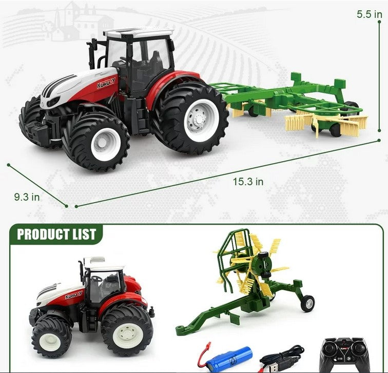 KORODY RC 1:24 TRACTOR WITH ROTARY RAKE - FOR PRE ORDER ONLY - EXPECTED EARLY OCTOBER