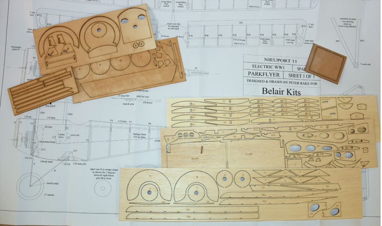 Slec/Belair Nieuport 11 Bebe - electric scale 25 inch kit