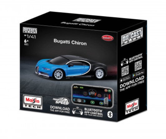 Mastio 1:41 MINI METAL DIE-CAST BLUETOOTH RC Bugatti Chiron 82650B