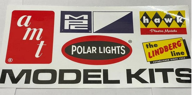 Decal Sheet Assorted Brand Names (self adhesive)