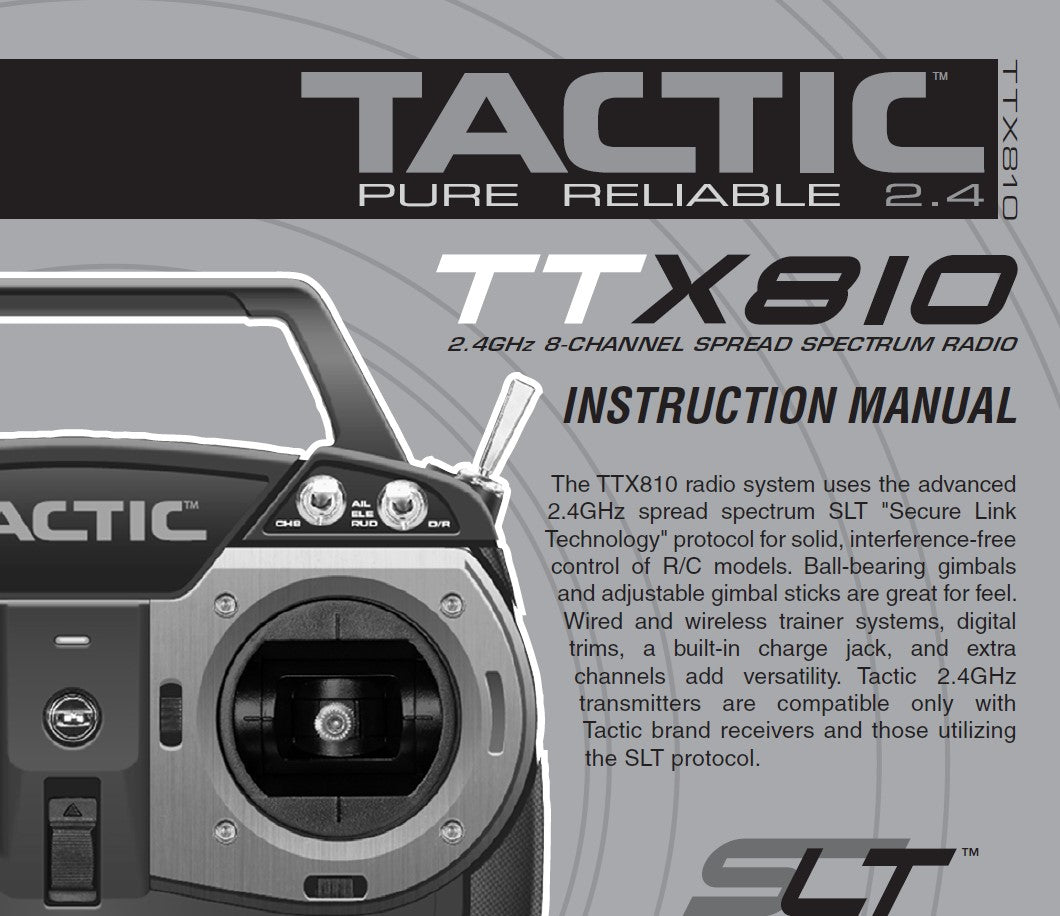 Tactic TTX810 8 Channel Radio Mode 2 with 825 Rx LIMITED OFFER Sussex Model Centre